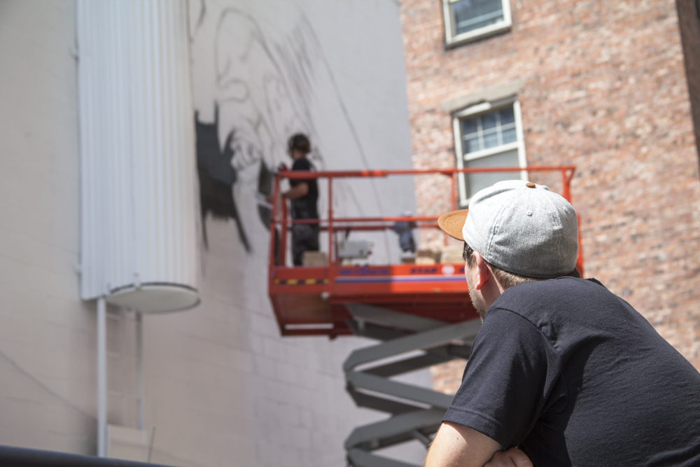 WISEKNAVE Fine Art Documentation for the Treason Gallery curated walls for Jupiter Bar on Belltown in Seattle, WA 2016. Drew Merritt. Brought to you by by Art Primo