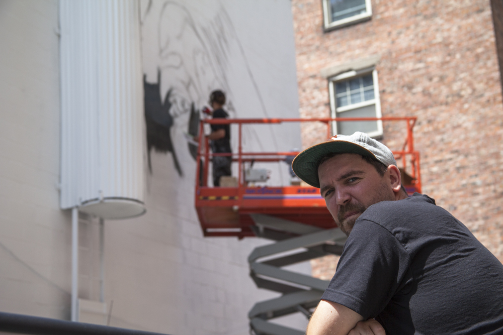 WISEKNAVE Fine Art Documentation for the Treason Gallery curated walls for Jupiter Bar on Belltown in Seattle, WA 2016. Drew Merritt. Brought to you by by Art Primo
