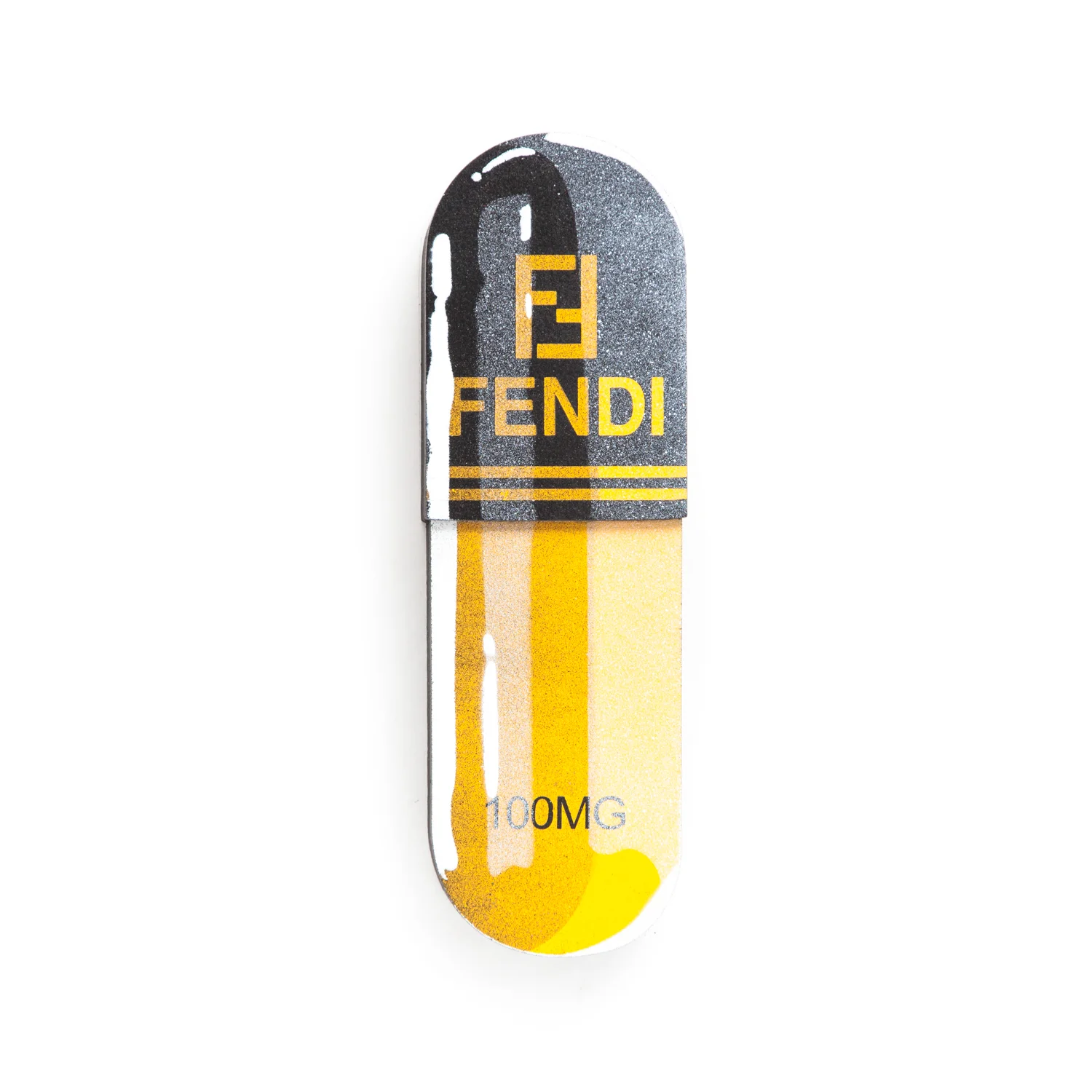 Microdose Collection by artist, Enjoy Denial. Aerosol on wood panel. 2019