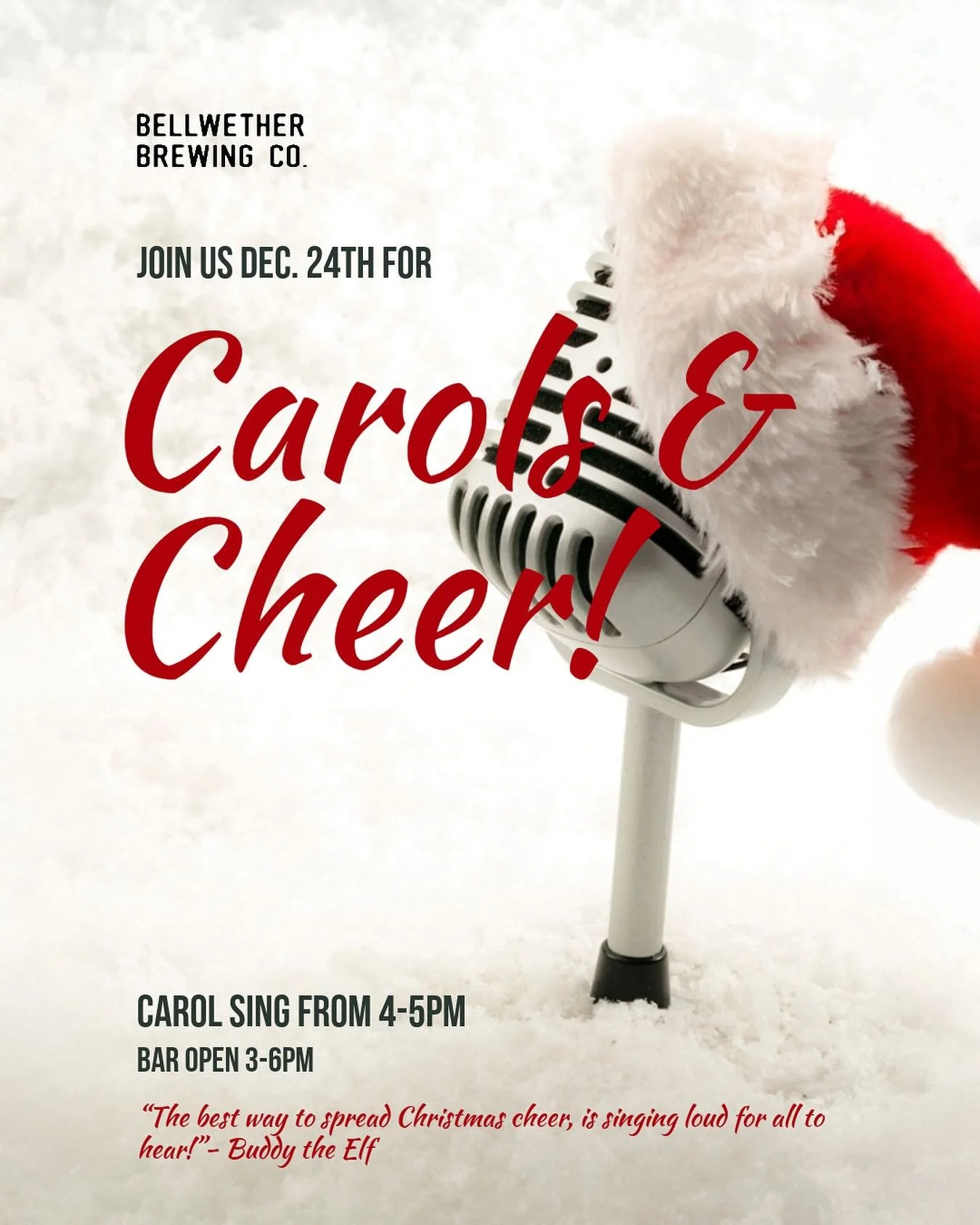 Join us on Dec.24th for our Annual Carols &amp; Cheer! 🎄

We can&rsquo;t go without this event, it&rsquo;s become a tradition that we love doing with all of you! ❤️We&rsquo;ll be singing loud for all to hear &amp; Dave will be sharing his &ldquo;sla