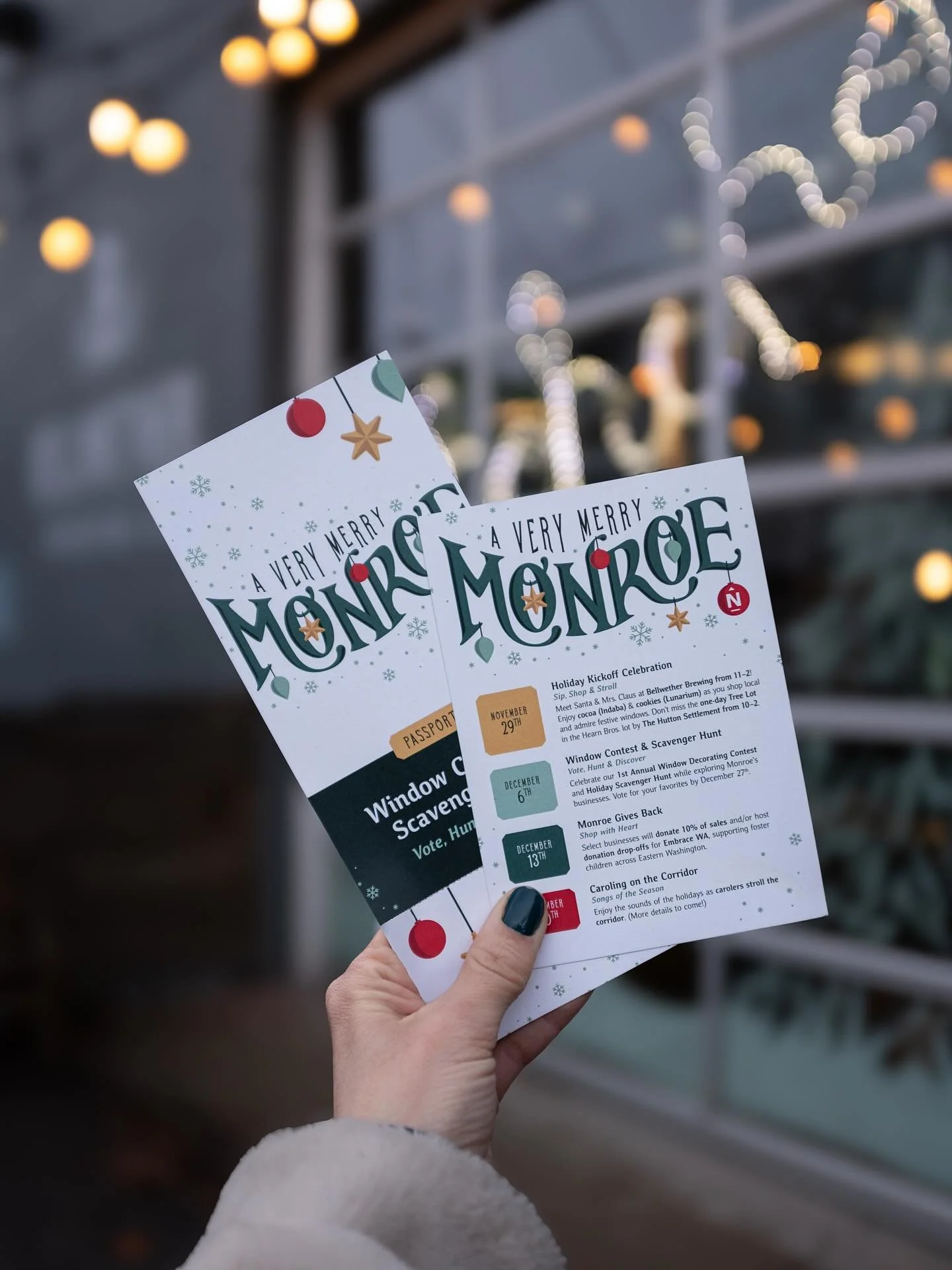 Tomorrow, Dec.13th is Monroe Gives Back! 
We&rsquo;ll have a donation box for new toys, donated to @embracewashington &amp; we&rsquo;ll be donating 10% of our sales for the day, so come spread cheer &amp; drink beer!

Also, we would LOVE your vote fo