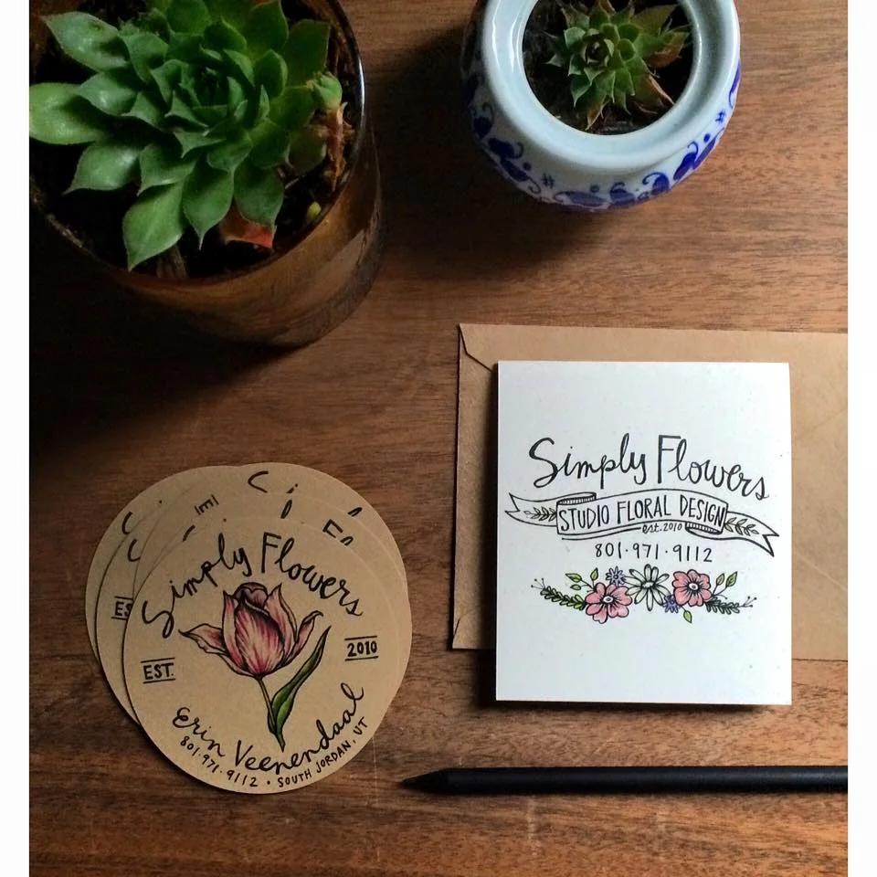 Custom Circle Business Cards + Note Cards