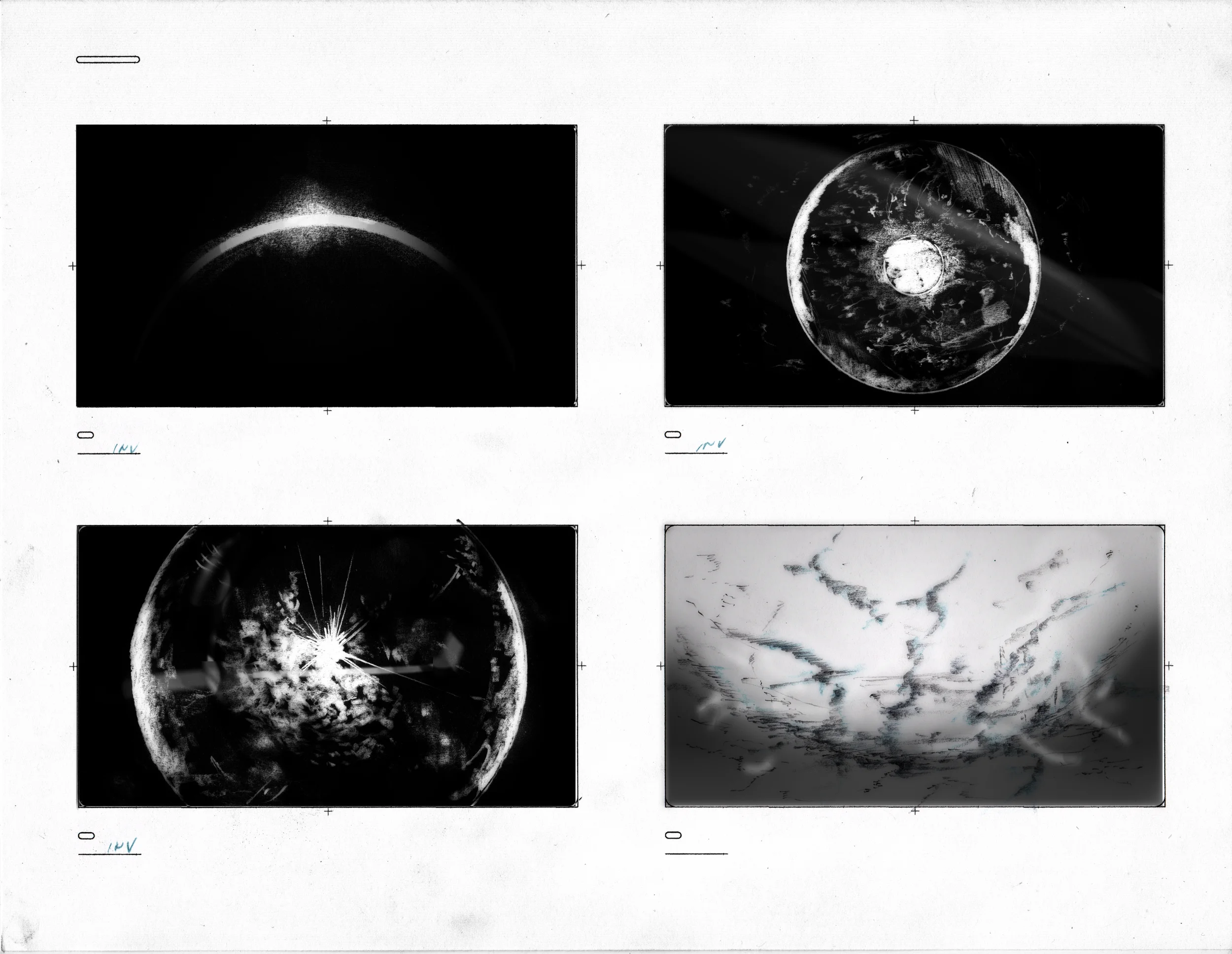 These styled boards for director Roman Rütten explore abstraction as the CAMera enters the eye.