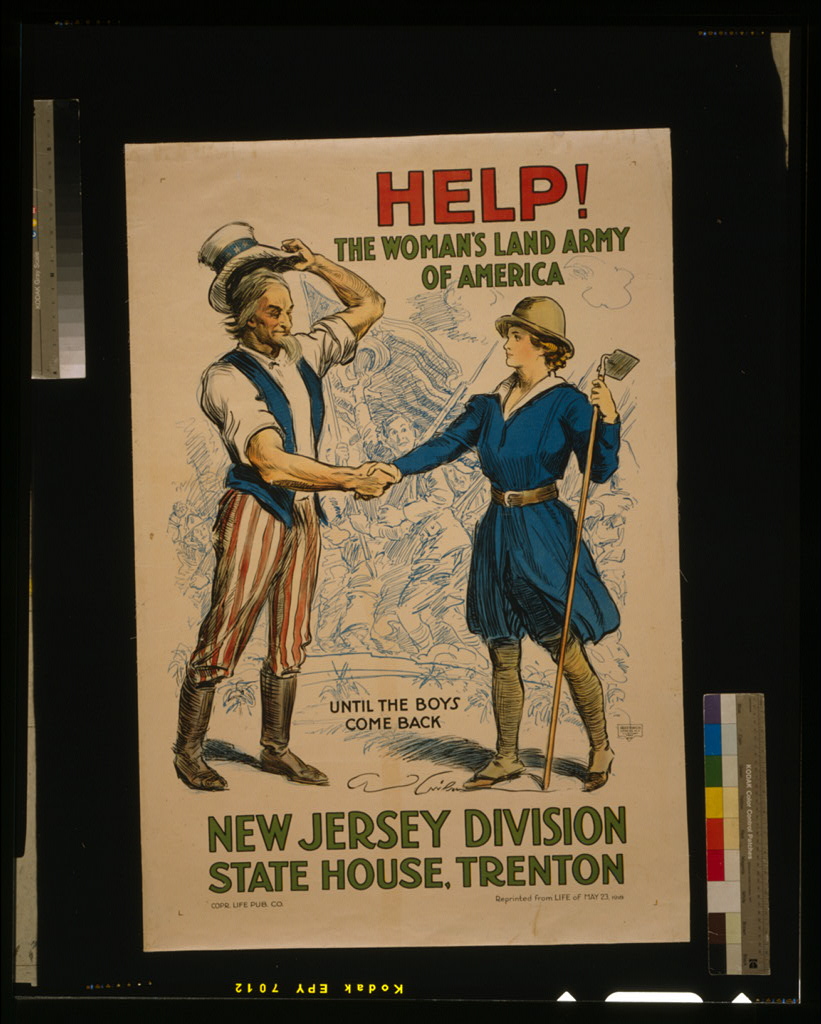 Help! The Woman's Land Army of America by Charles Dana Gibson. c. 1918. Source: Library of Congress Prints & Photographs Online Catalog. Accessed October 10, 2017 .