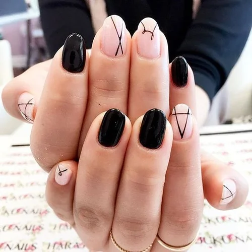 beauty, negative space nail art — free in the lines