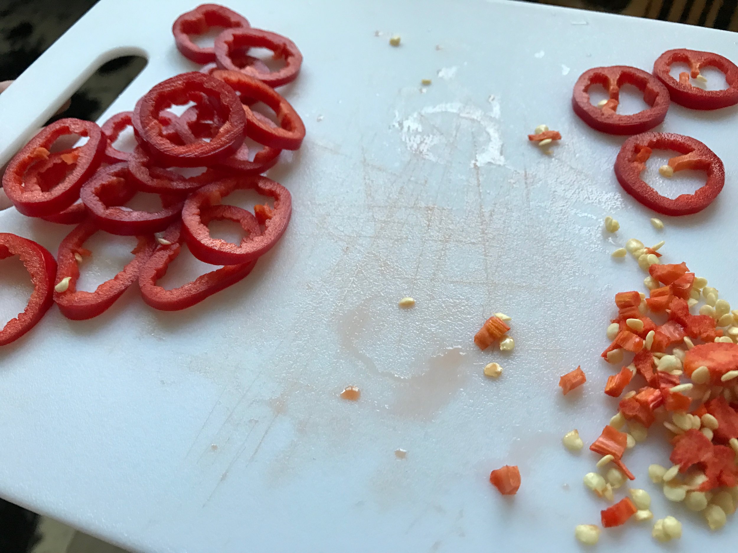 removing more pepper seeds