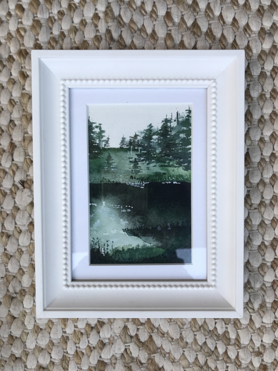 shadowy landscape - 4x6" watercolor original