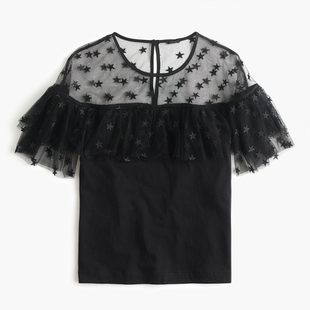 jcrew - starry tulle top