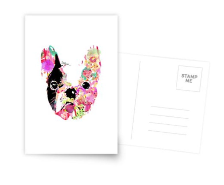 gilbert the frenchie postcards