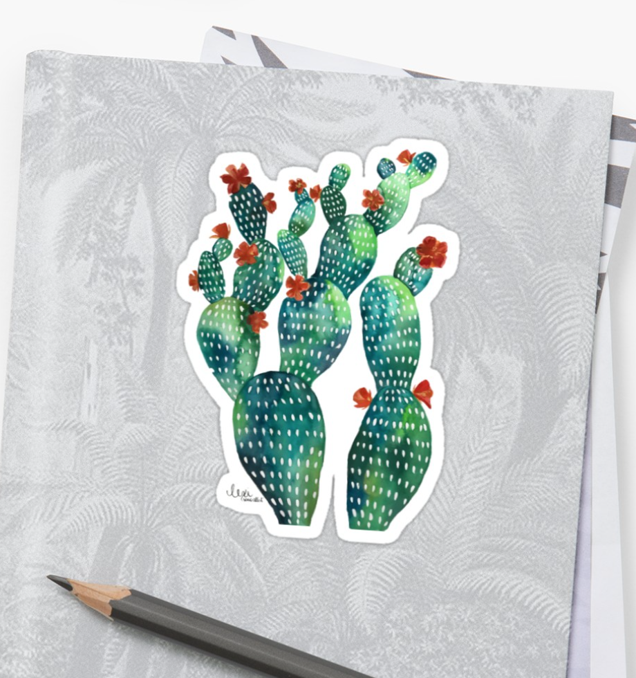 cactus garden #1 sticker