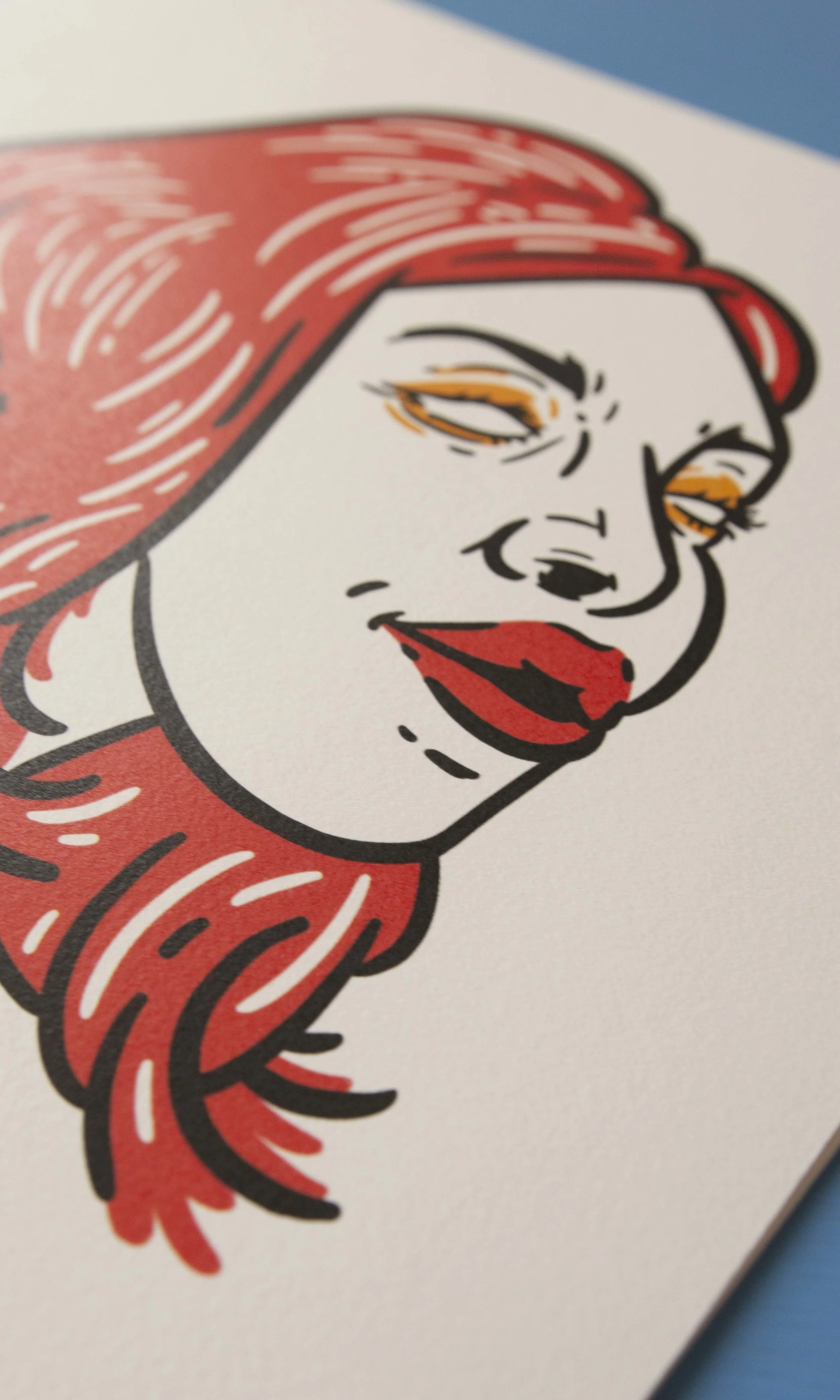 Ketchup 'n Mustard Grrrl Print © Rachel Leathers