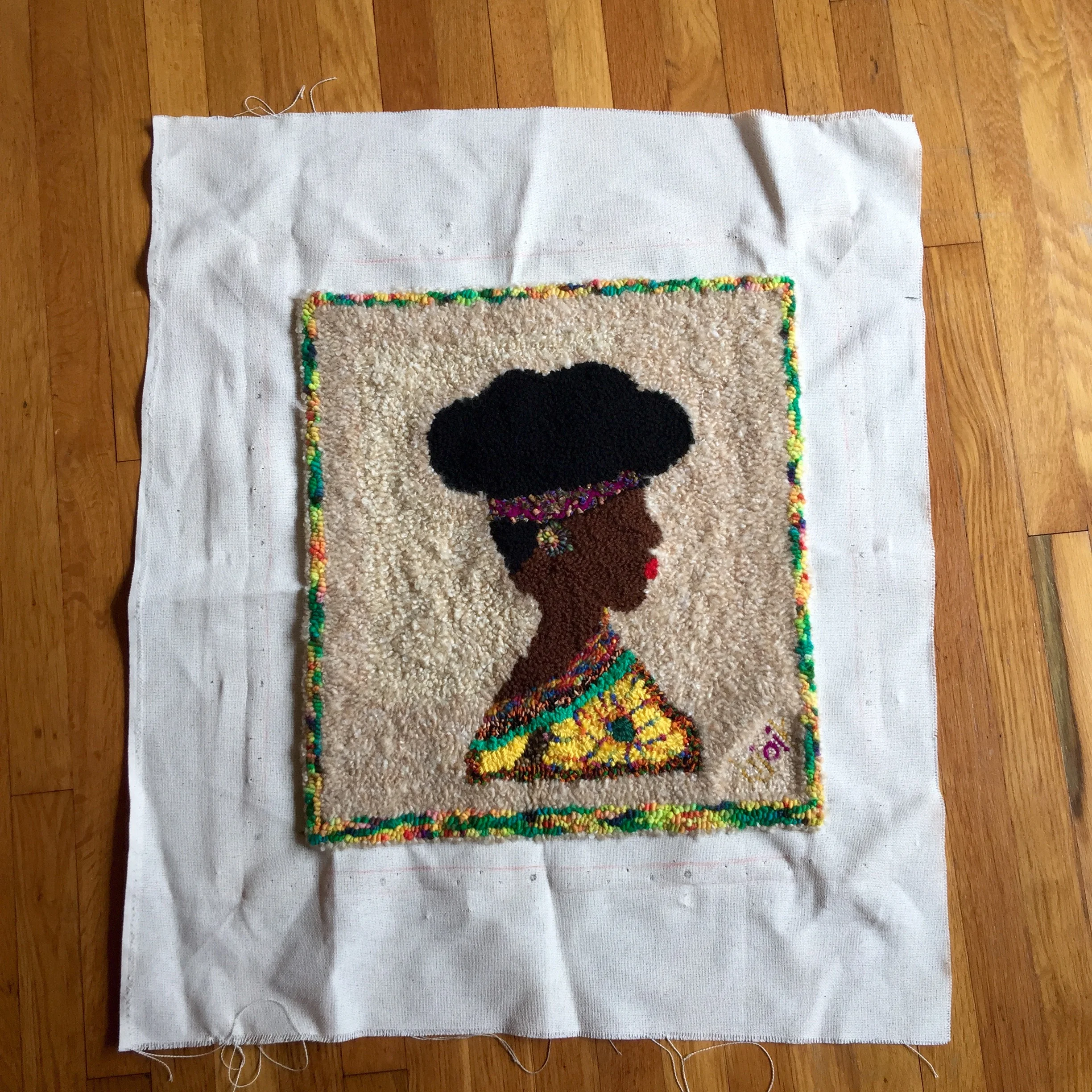 (some say she ugly but she know she cute) 2015 [punch needle]