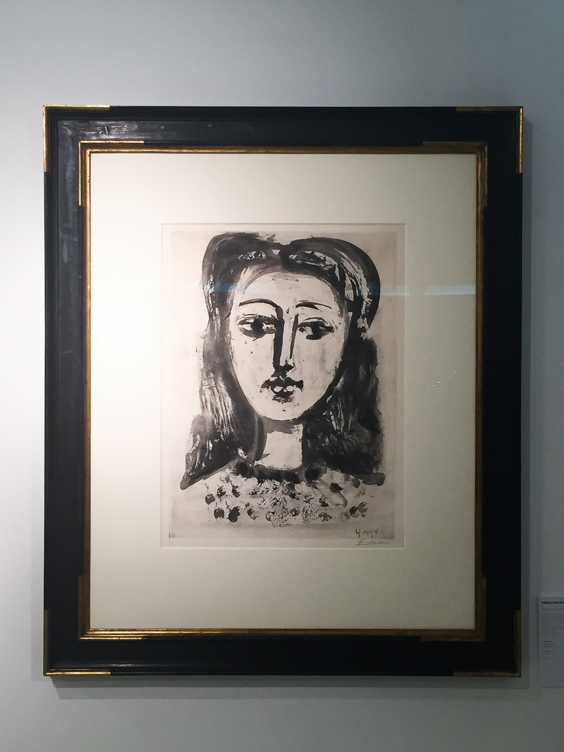 Pablo Picasso, Tête de femme aux cheveux flous, 24 June 1947, Aquatint on Arches wove paper
