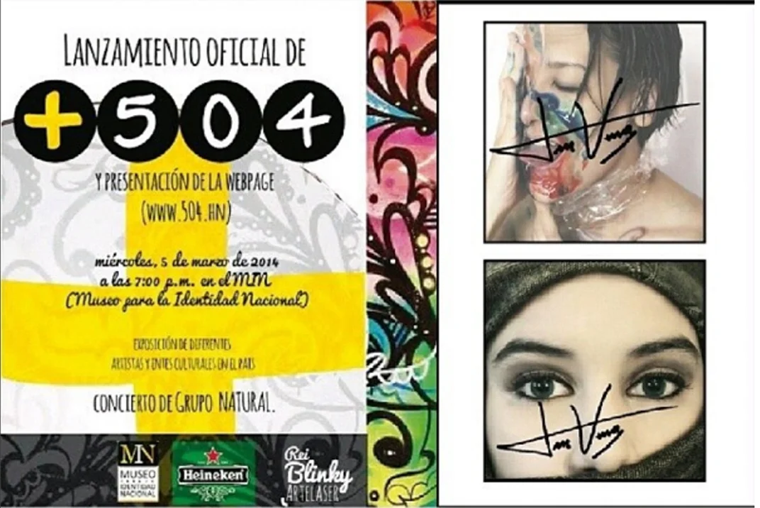 Exposicion para lanzamiento de +504 Revista