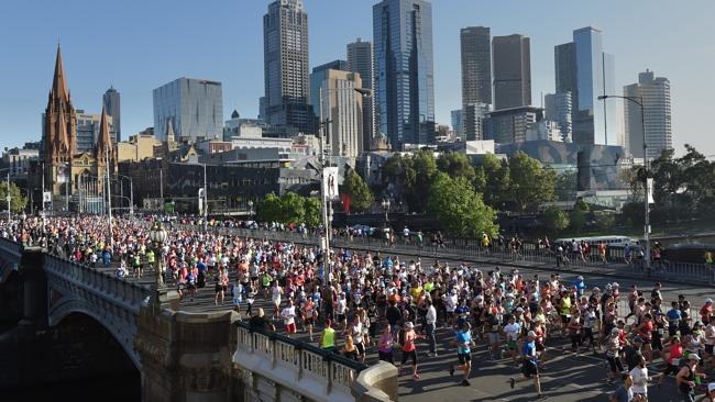 Melbourne Marathon, what a sight.