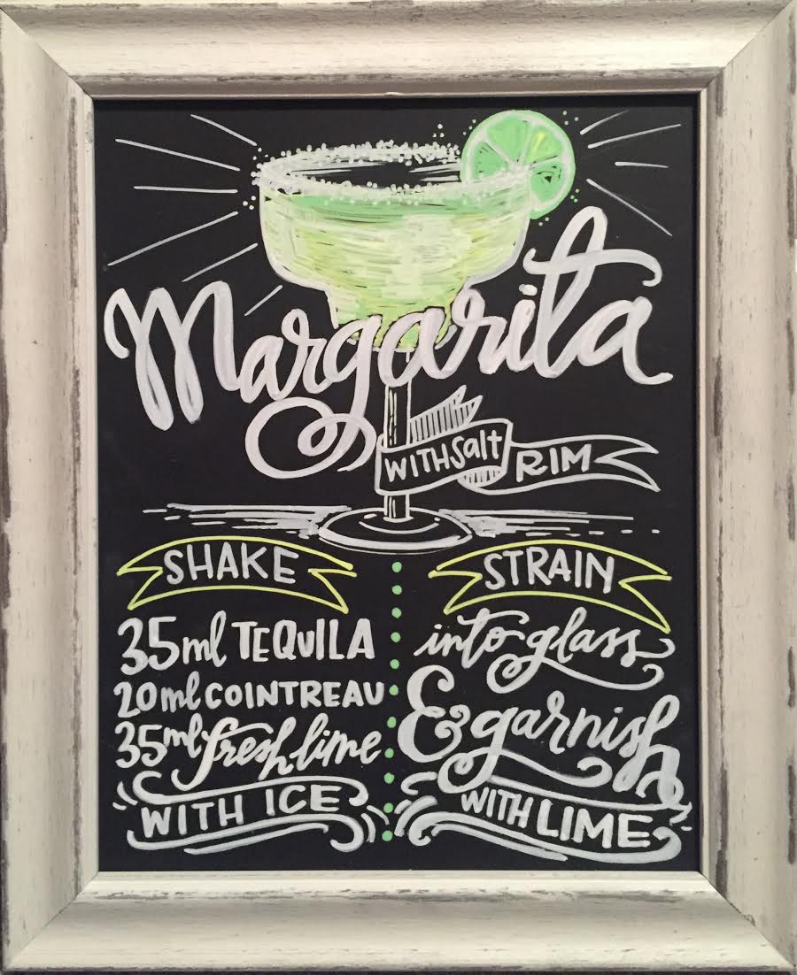 Margarita Recipe Sign