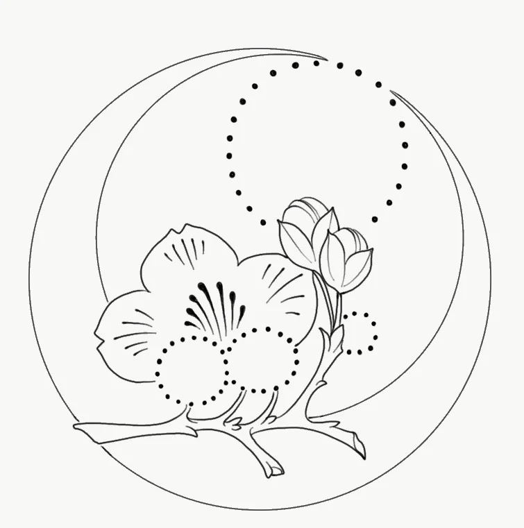 Plum Blossom w/ Moon