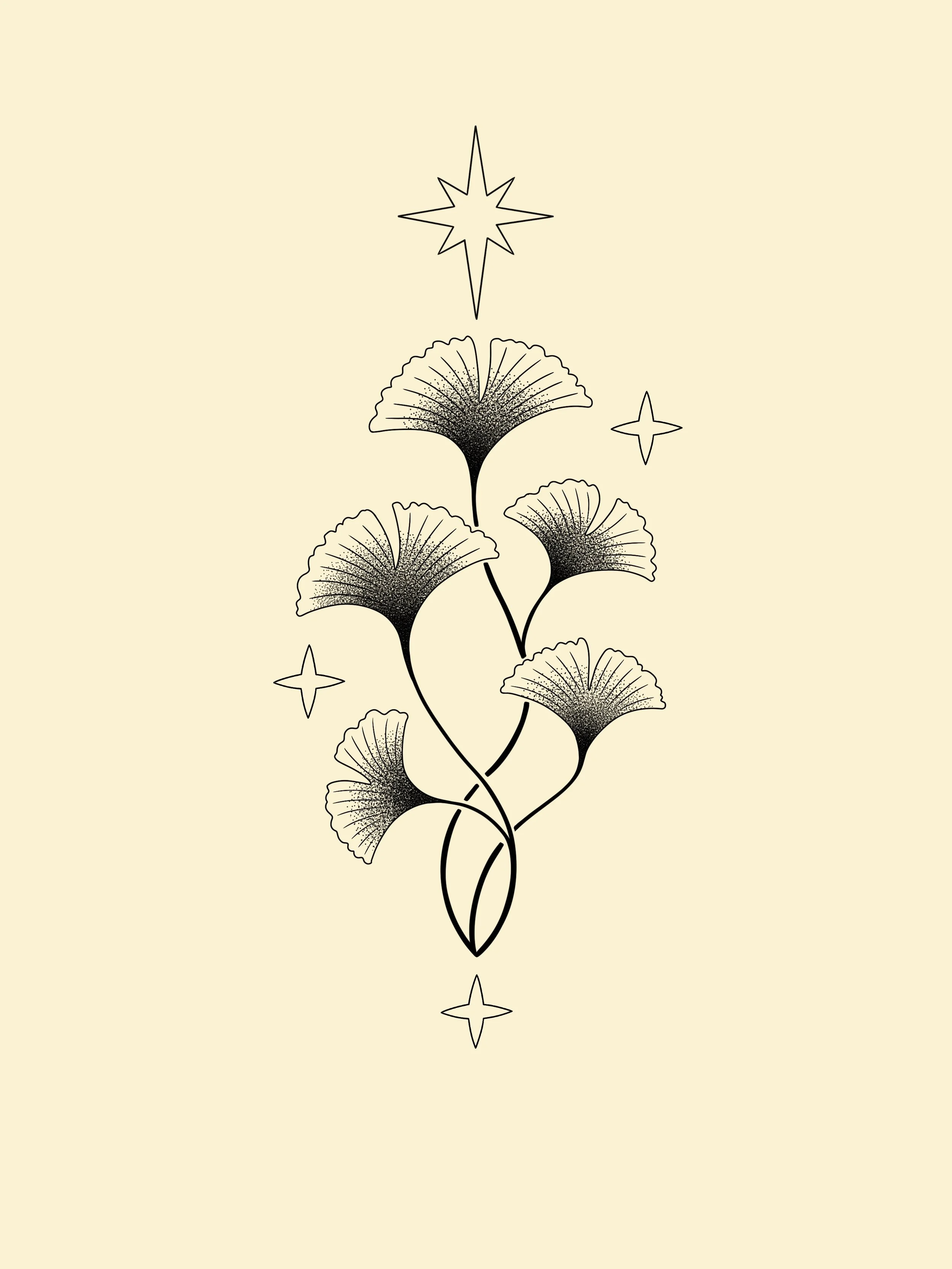 Ginkgo Stars / 5" ~$350