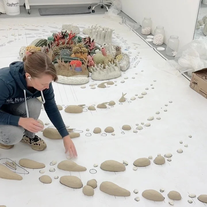 adaptation &bull; evolution &bull; behind the scenes &bull; i created the original version of WHAT WILL BECOME in 2018 for a fireplace wall in my collectors&rsquo; home &bull; when they wanted to move it to a larger wall in their new home, i reimagin