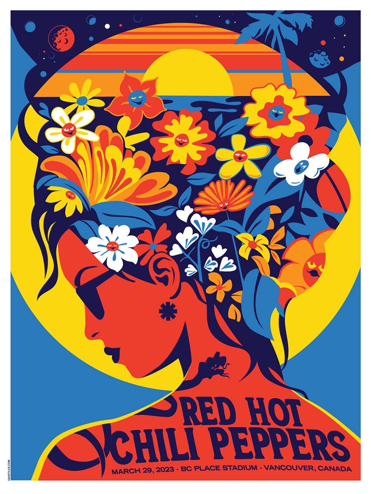 Ekstremt vigtigt arm rapport Red Hot Chili Peppers poster Vancouver BC Canada — THE WORK OF DAN STILES