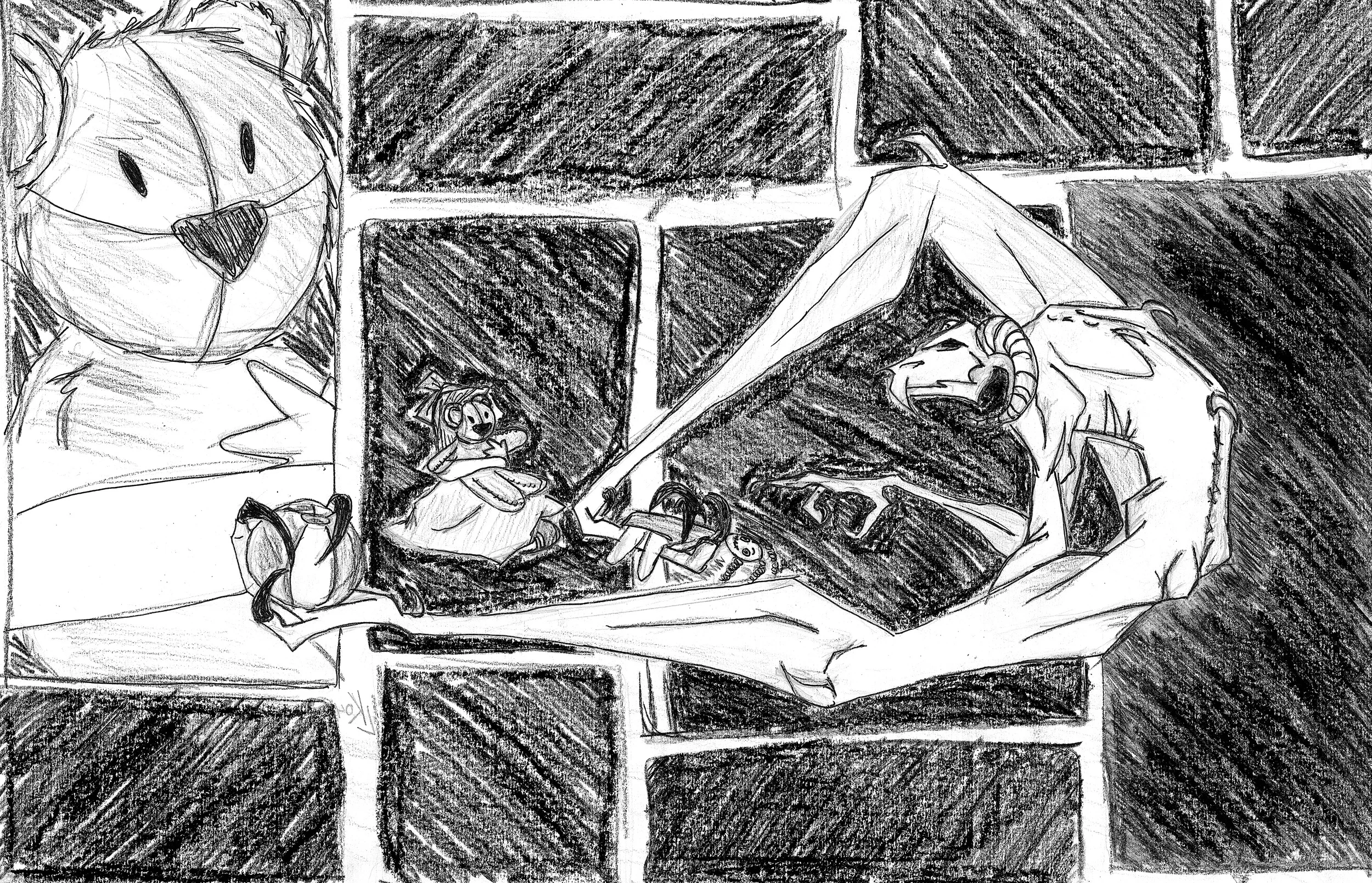 Original Cover Art for "A Glimpse into Madness" 