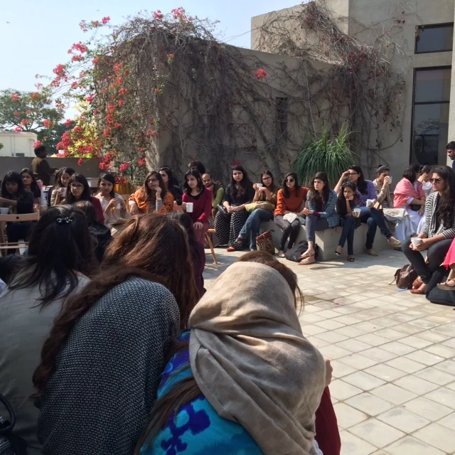 IVS students visit Imran Mir's studio home