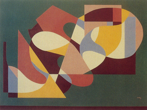 Soyut Kompozisyon, 1979, Tuval üzerine yağlıboya, 100x100 cm.