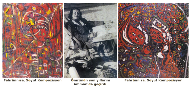 NOT: Ressamımızın nüfus kütüğündeki kayıtlı adı Türkçede Fahrünnisa olarak okunur, Araplar, Fahr El Nissa olarak okurlar. Makalede Türkçe okunuşu ve söylenişi tercih edilmiştir.