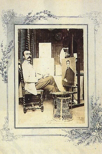Halil Paşa’nın Paris yılları. (Ahmet Rıza Bey’e imzaladığı fotoğraf, Taha Toros arşivi).