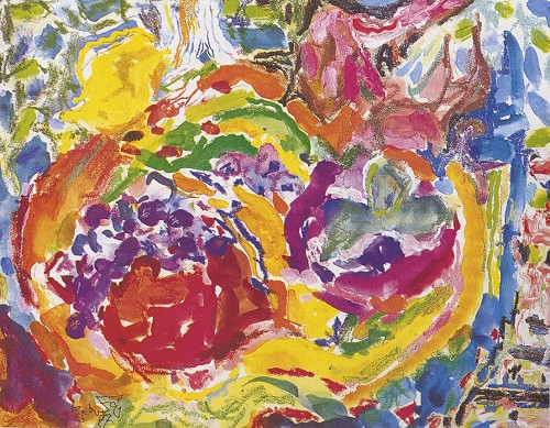 Doğa, kâğıt üzerine guaş, 32x40.5 cm, 1977. 
