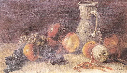 Natürmort, tuval üzerine yağlıboya, 59x36 cm