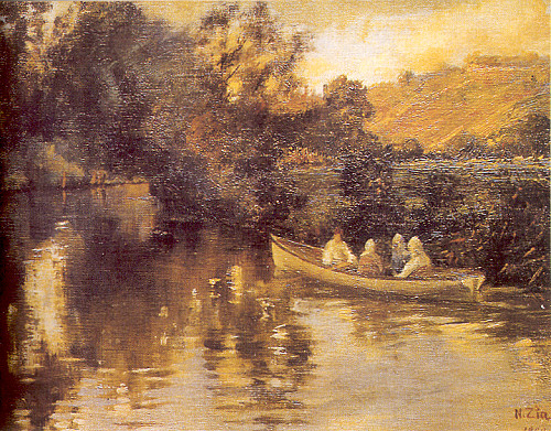 Göksu'da Gezinti, 1909, 43.5x61.5 cm, tuval üzerine yağlıboya (Özel Koleksiyon). 
