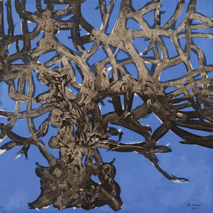 “Yaşlı Ağaç”, 1974, kontrplak üzerine akrilik, imzalı. 123x123 cm.