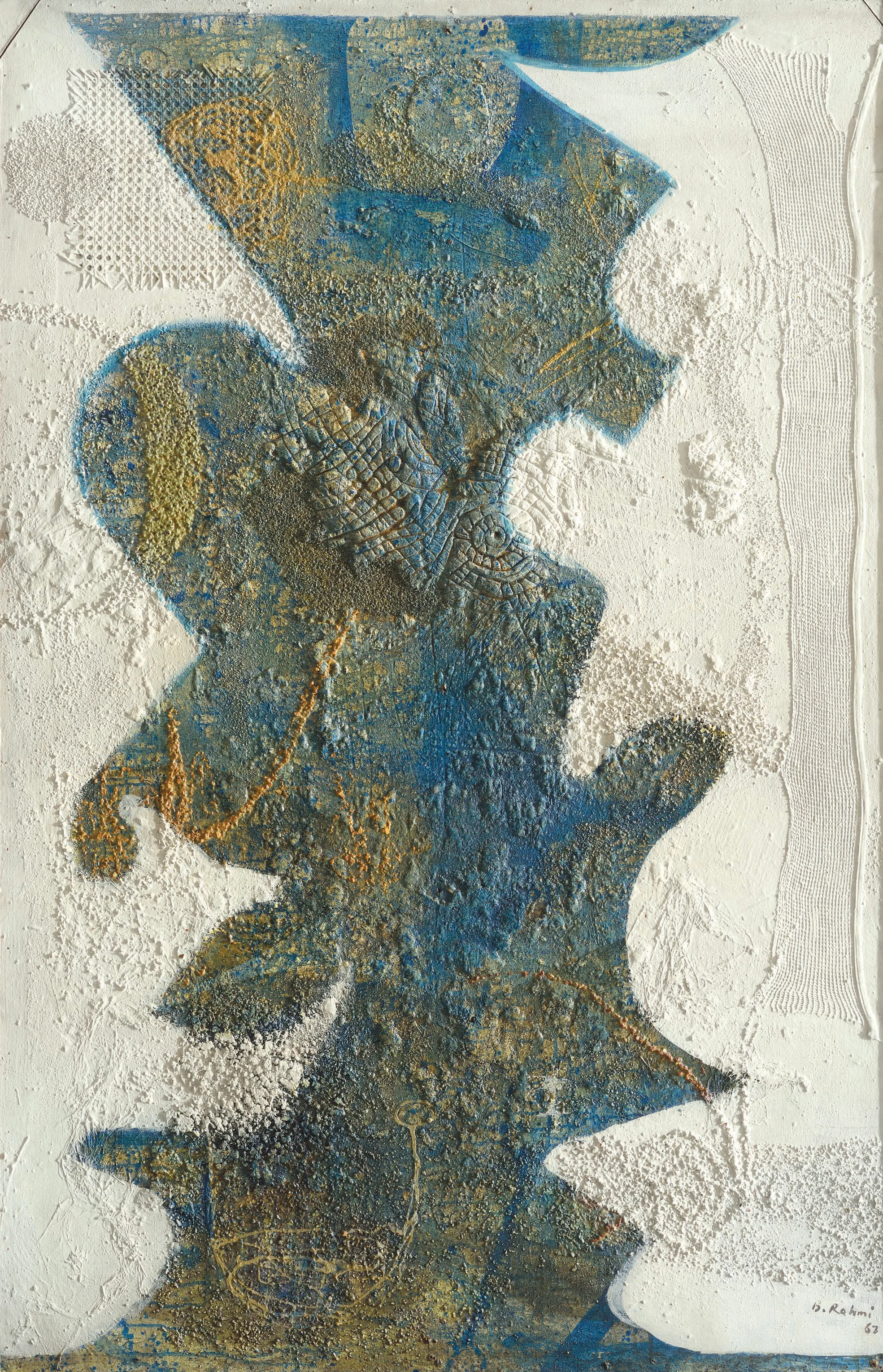 Bedri Rahmi Eyüboğlu, 1967, “Soyut-Boğaz”, duralit üzerine akrilik, 183x122 cm, Mehmet Hamdi Eyüboğlu Koleksiyonu.
