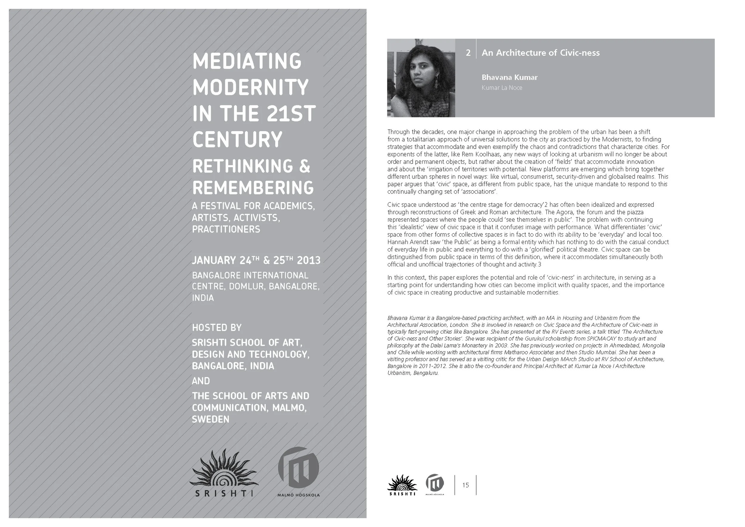 Mediating Modernities Conference