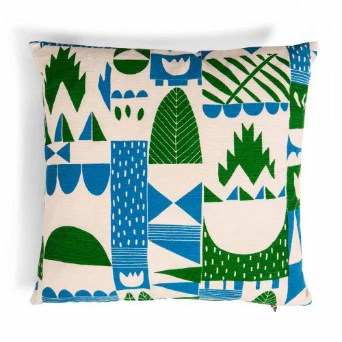 Leon cushion in turquoise and green, go very nicely with our chairs