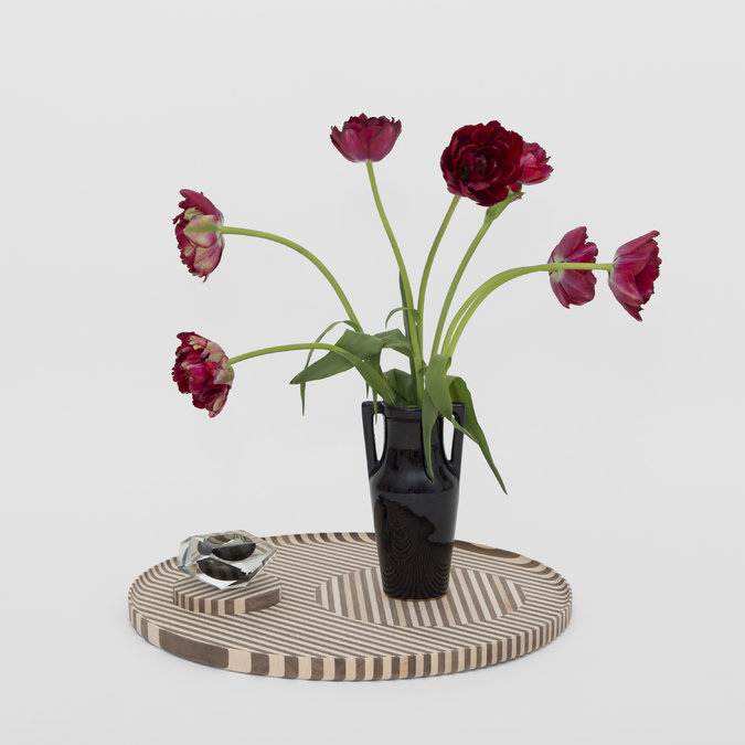 Bjørn Von der Berg & Bower (Danny Giannella and Tammer Hijazi) worked out these objects. They worked with dark and light wood and came up with a tray, bowl and a vase. Photo: nytimes 