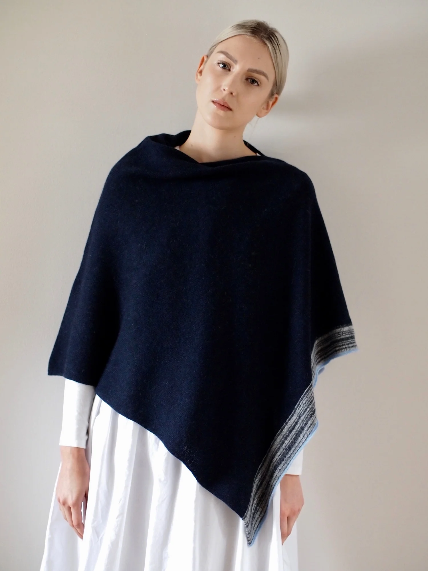 blended stripe poncho- oxford blue.jpg