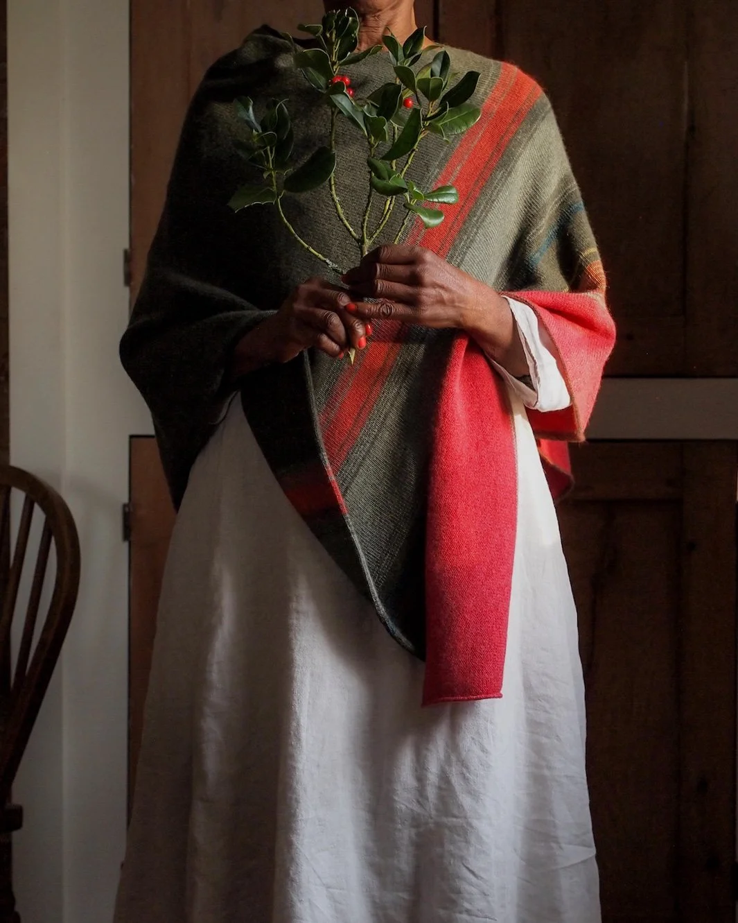 Realm Poncho Loden Green