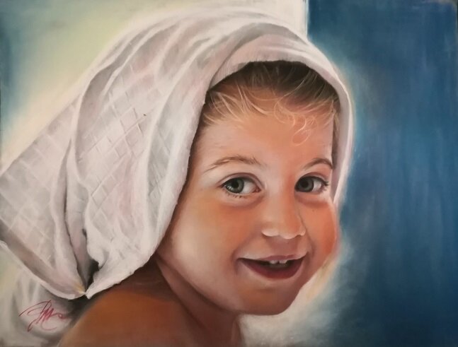 Nina e il turbante bianco 32x40