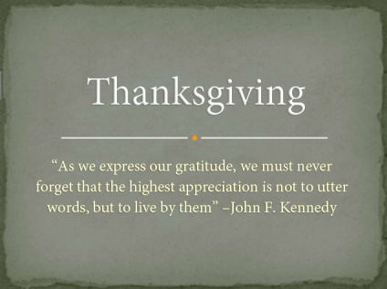 A Thankful Thanksgiving