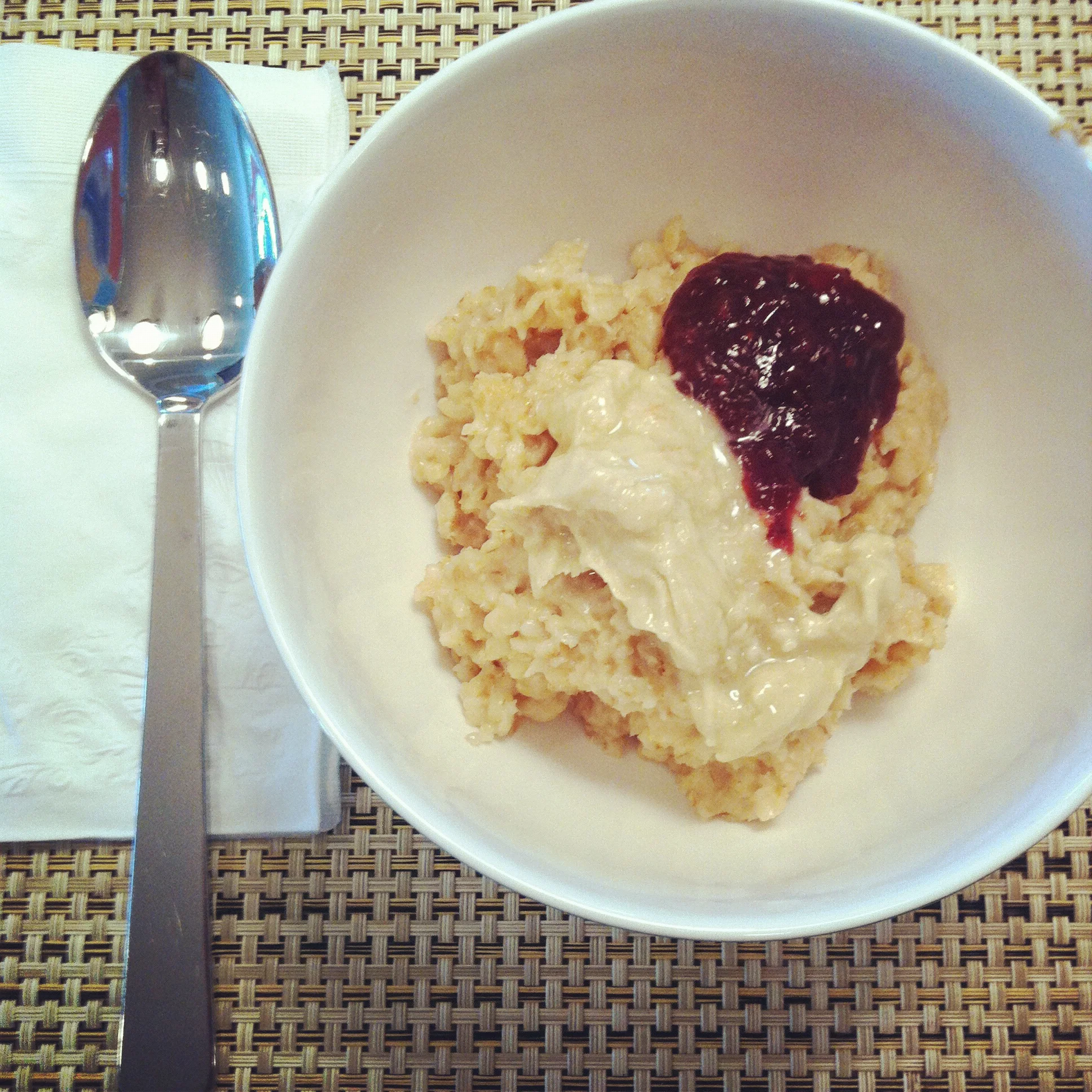 Breakfast Reinvented: Nut butter and Jam Oatmeal
