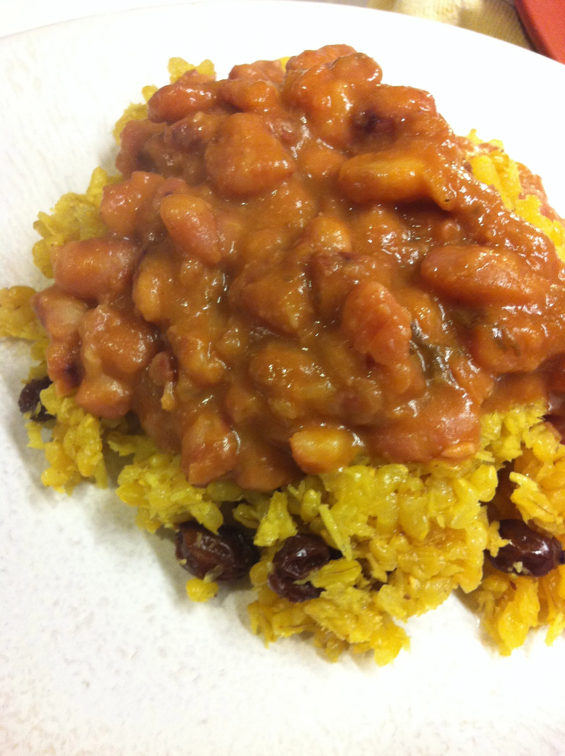 Coconut Cinnamon Raisin Yellow Rice