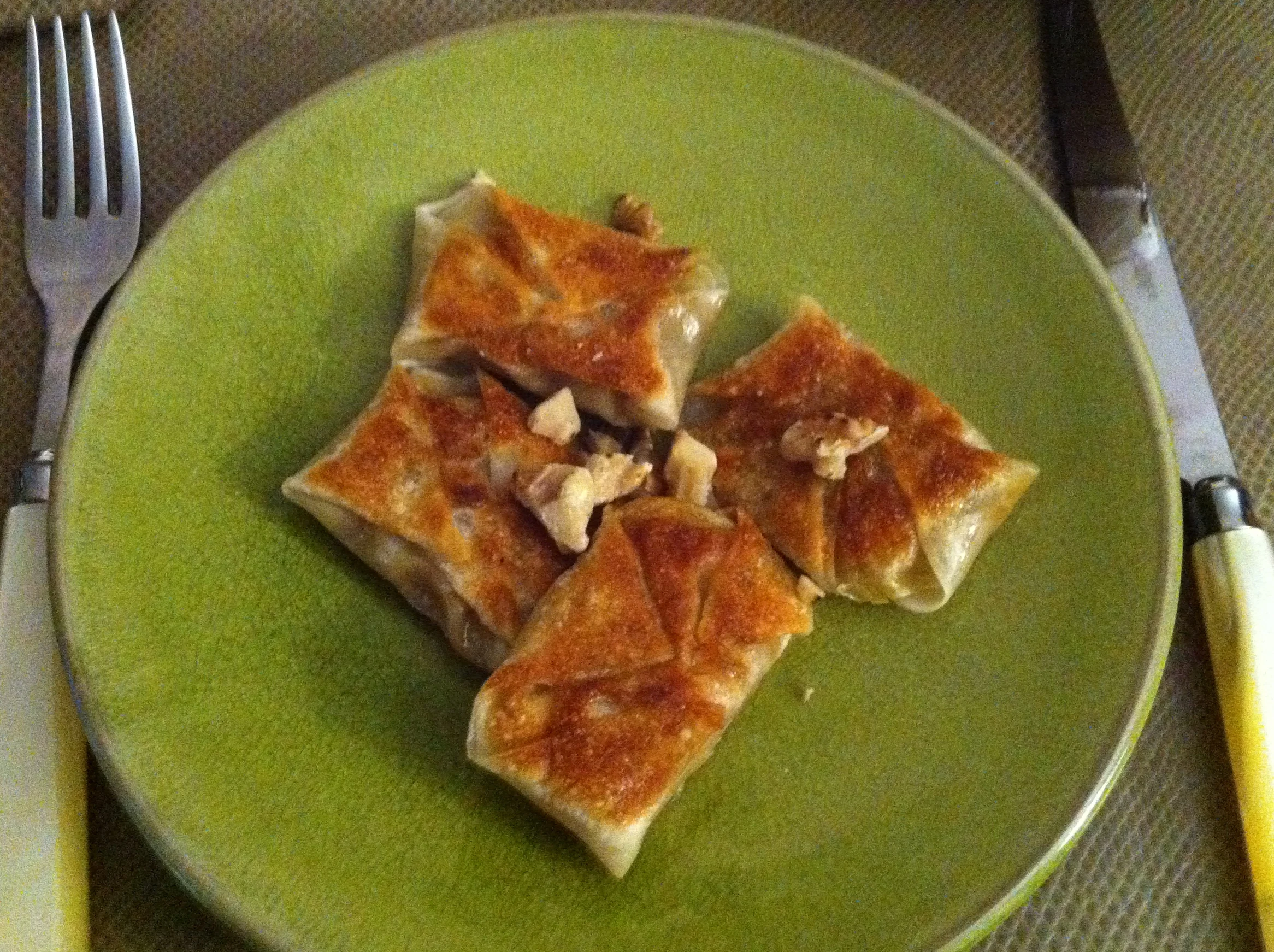 Fried Kabocha Squash and Sage Wontons