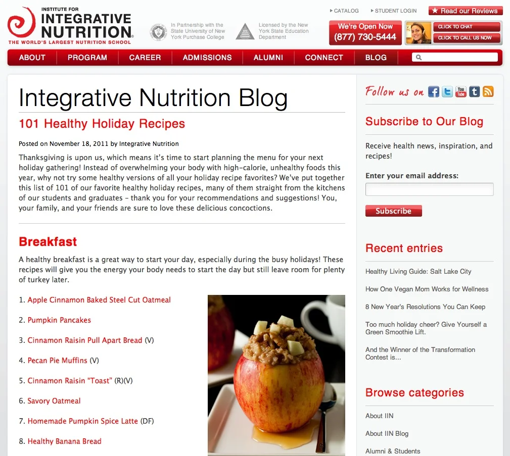 Love Life and Lollipops on The Integrative Nutrition Blog AGAIN!