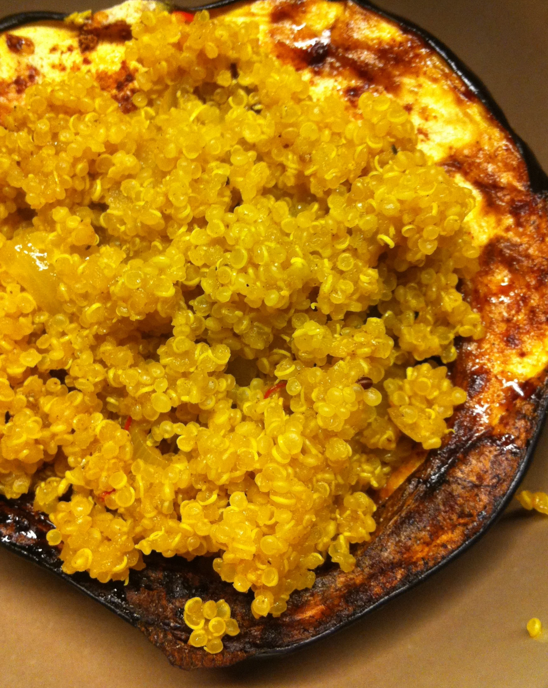 Saffron Quinoa in Roasted Acorn Squash