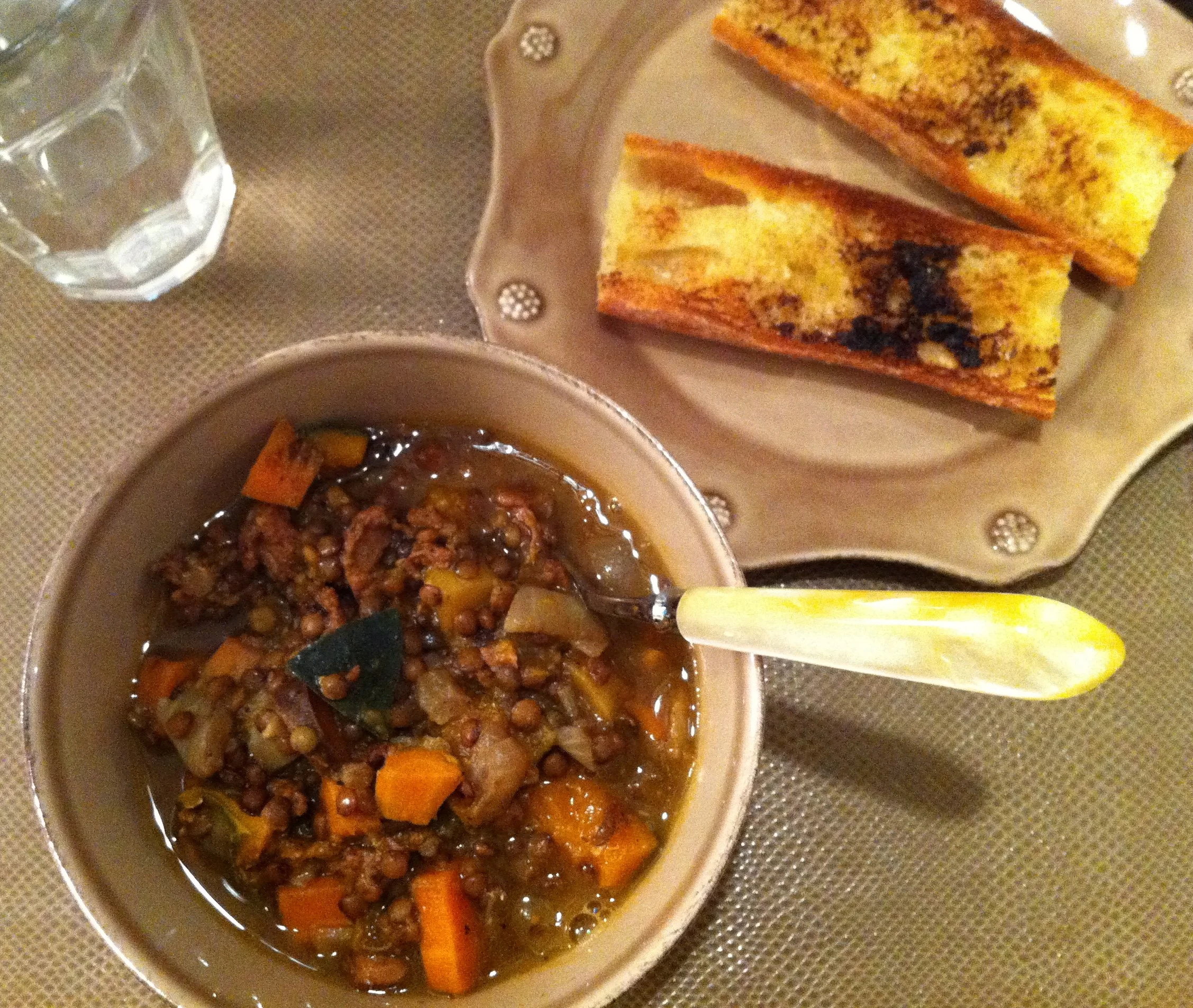 Stewed Lentils With Fall Flavors, A One Pot Wonder