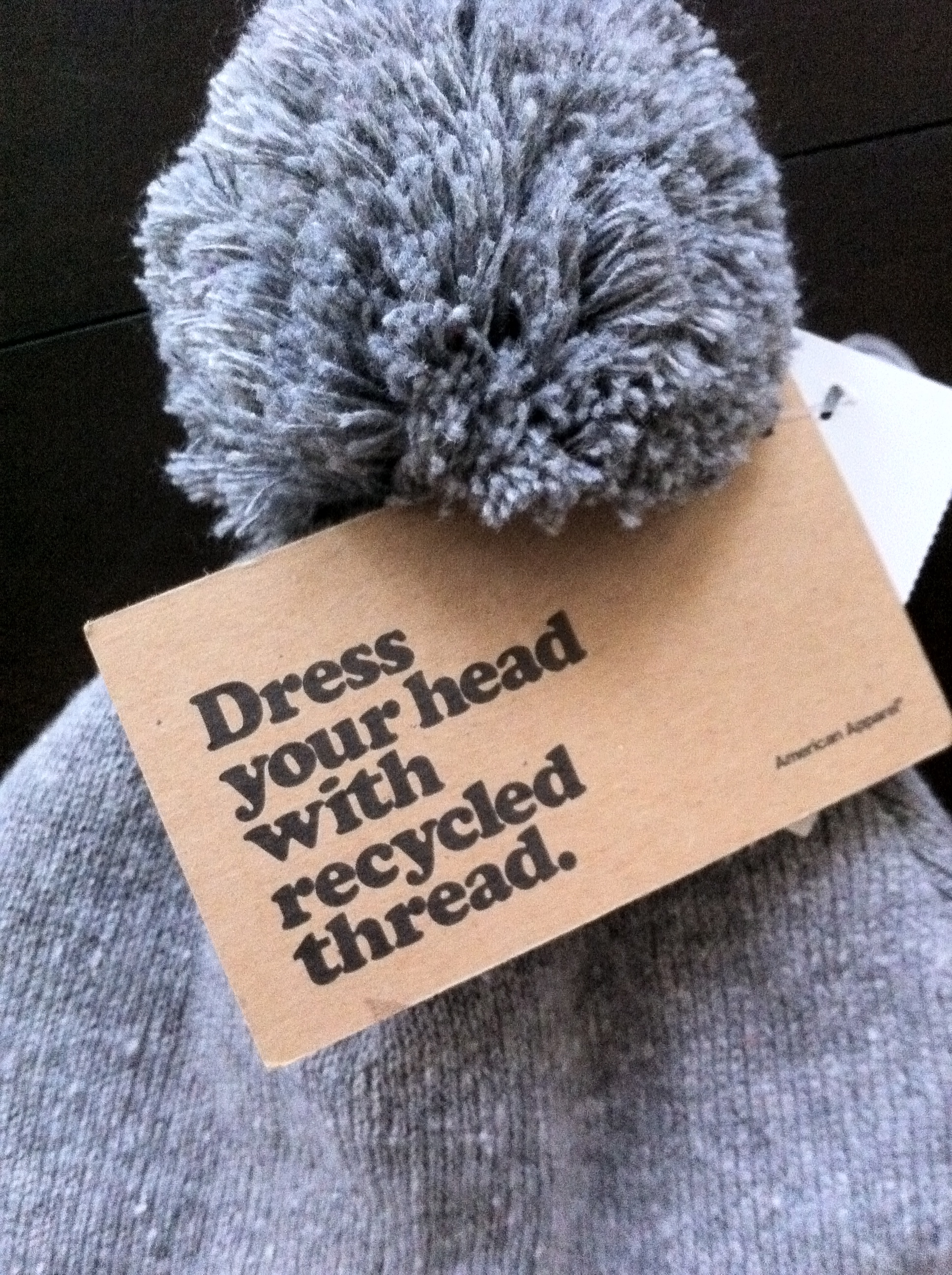 Love Life and Lollipops- American Apparel Recycled Thread Pom Pom Hat