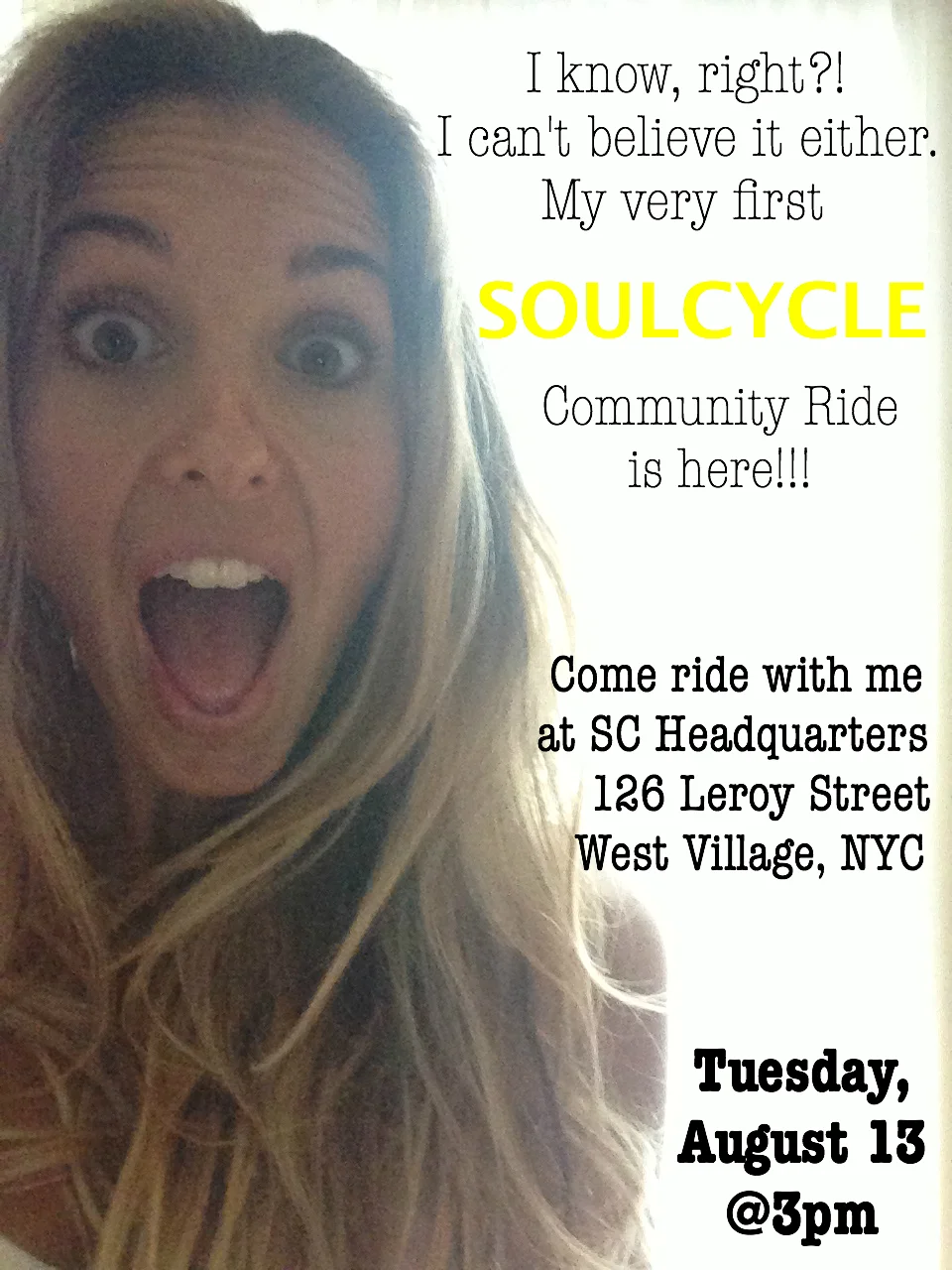 SoulCycle Community Ride #1 Invite