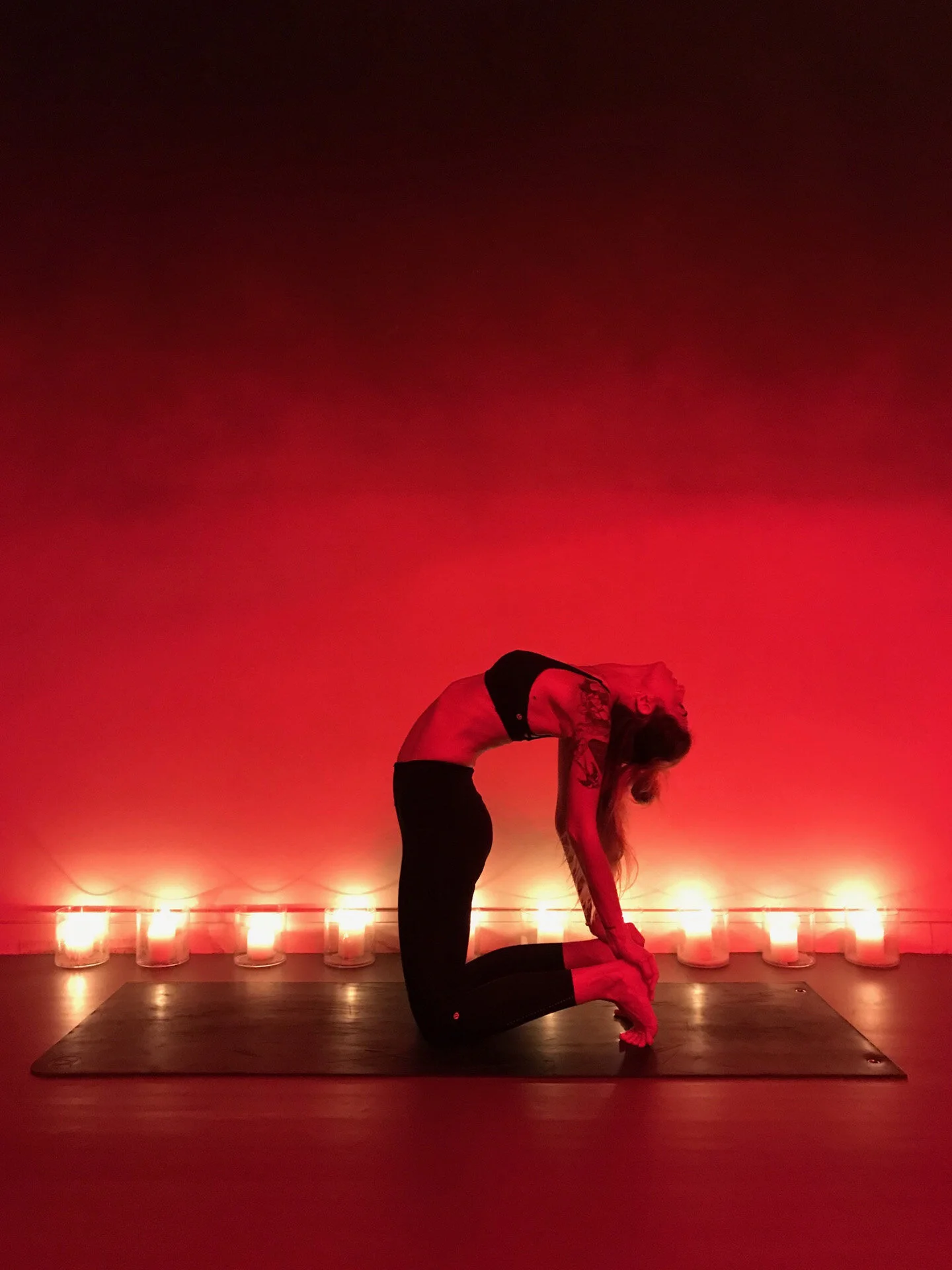 Eve Lynn Practicing Yoga